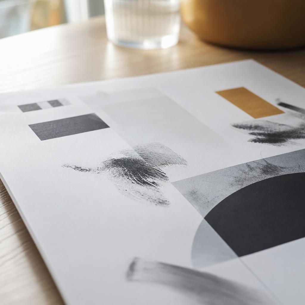Close-up of a printed sheet showing a grey toner smear and a dragged black ink mark across lines of text
